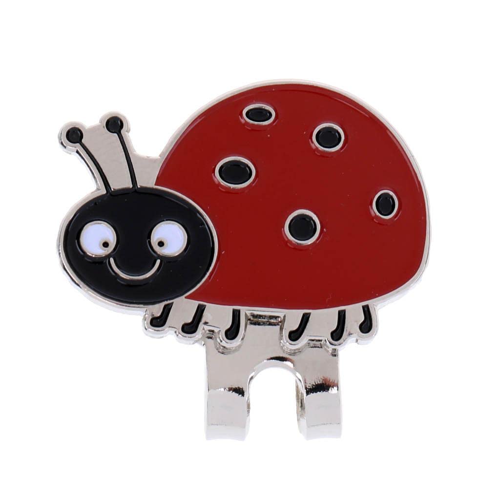 MERISHOPP Portable Mini Alloy Golf Ball Marker with Magnetic Golf Hat Clip Ladybird|Sporting Goods | Golf | Golf Accessories |Ball Markers