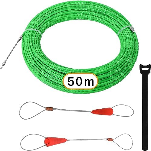 Aiguille Electricien 20M Tire Fil Electrique 6mm Diamètre Tire Fils Electrique Retractable Dinstallation Pour Tire Cable Et Rallonge En Acier Spirale Flexible Aiguille Tire Fil 92909436