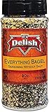 Everything Bagel Seasoning Blend with No Salt by It's Delish, 9 Oz Medium Jar – Premium All Natural Bagel Spice Seasoning Mix Without Salt for Bagels, Buns, Bread, Salad Topping Seasonings for Food - USA Made, Salt-Free, Keto, Vegan, Kosher