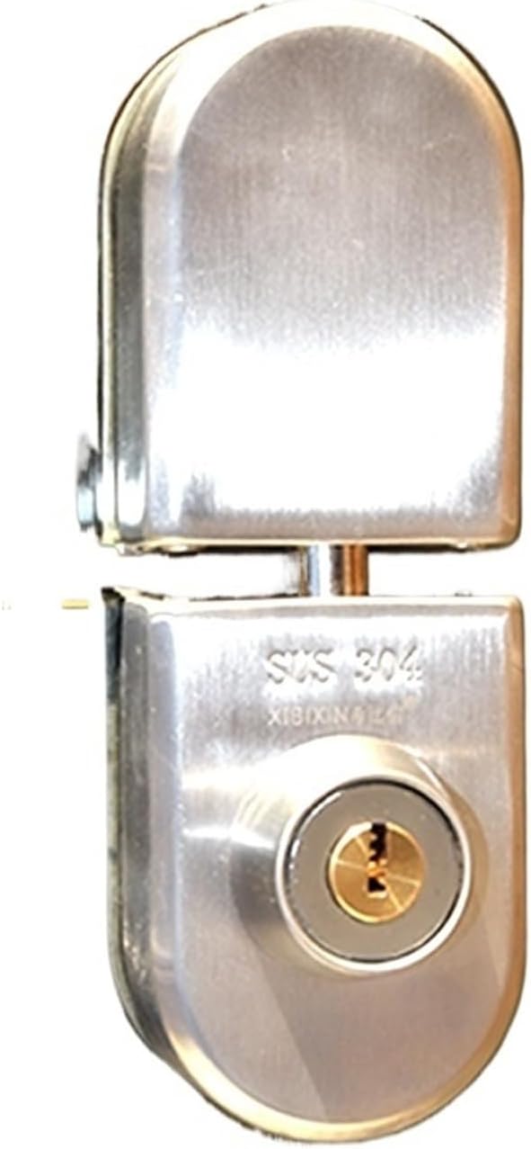 1 Set of Stainless Steel Glass Door Floor Lock Single Overhead no Hole Frameless(100 * 40 * 20mm)