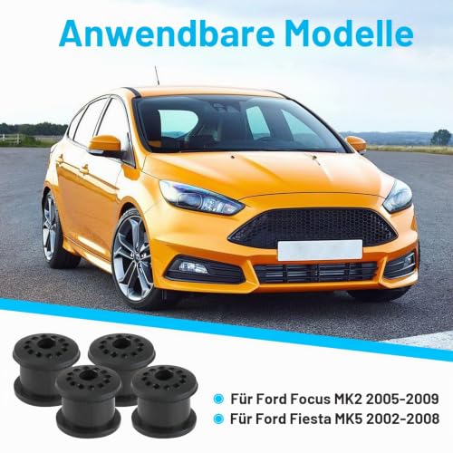 4 Stück Schalthebel Dichtung für Ford Fiesta und Focus 1998-2009 4S6P7412AA, Manuelle Schaltgetriebe Dichtung, Reparatursatz Gummi, Schwarz