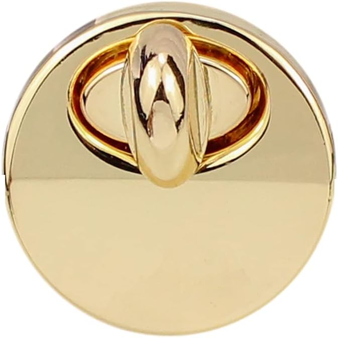 2.1CM Round Metal Turn Lock Replacement Clasp Hardware for Ladies Handbag Purse Bag Accessories(Gray)