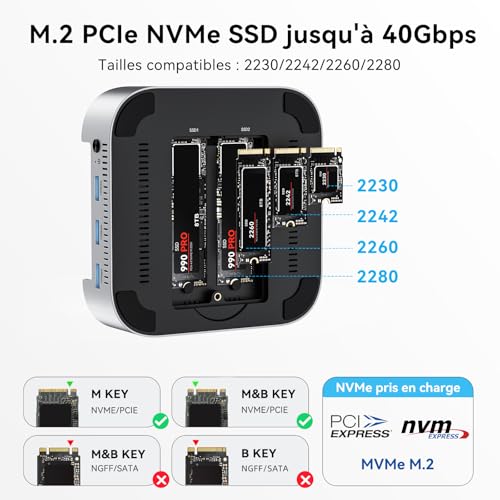 ACASIS Station d'accueil Mac Mini M4/M4 Pro, Dual-Baie NVMe SSD Dock – vue 8