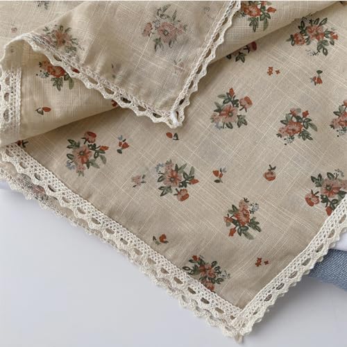 Soft Cotton Like Lace Bandana Headband, Head Wrap, Protective Coverage, Hair Neck Scarf for Women 24 x 24 inch4