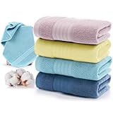 Occewoker Juego de Toalla de Mano, 4 Piezas Suaves Toallas de Baño, Altamente Absorbentes Toalla de Algodón para Cara,...