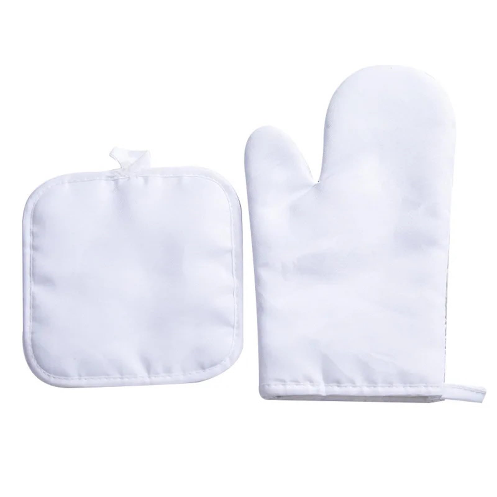 White Microwave Oven Glove Mitts Kitchen Insulation Pads Mat Anti-scald Gloves Baking Heat-resistant Pot Pad
