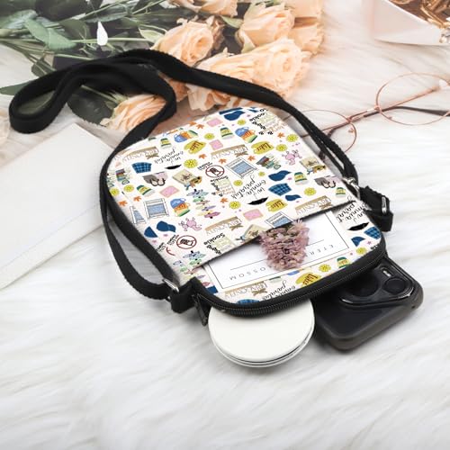 POFULL TV Show Inspired Merchandise Luke’s Fans Crossbody Bag Gifts for Mom Daughter Friend3