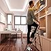 4-Step Stool Ladder Portable Folding Anti-Slip with Rubber Hand Grip 330lbs Capacity,Silver Household Stepladders