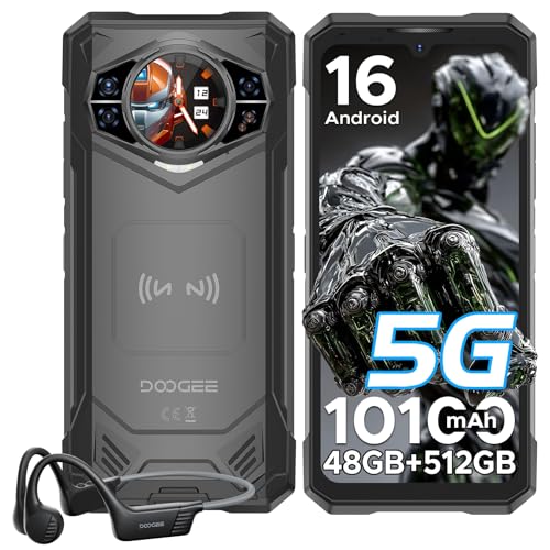 DOOGEE S200 X 5G Telephone Portable Incassable, Écran 6.72” FHD+120Hz IPS,48 Go RAM+512 Go ROM, Telephone Incassable Android 16, AI Caméra 100MP+20MP+2MP, Batterie 10100mAh, avec Écouteurs,WiFi6/NFC