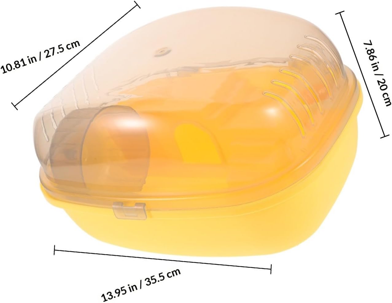 Hamster Travel Cage Carrier with Cover Yellow Abs Small Animal | Breathable, Stable Design, Trips and Sightseeing, for Gerbil and Hedgehog