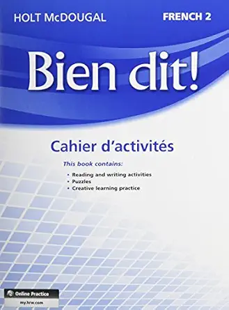 Bien Dit Cahier Dactivités Student