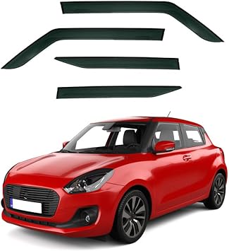 Premium Wind Deflector for Suzuki Swift MK2-MSF 2010-2016 Window Side Visor Keep Your Car Ventilated in Rain Reduce Wind Turbulence External Accessories