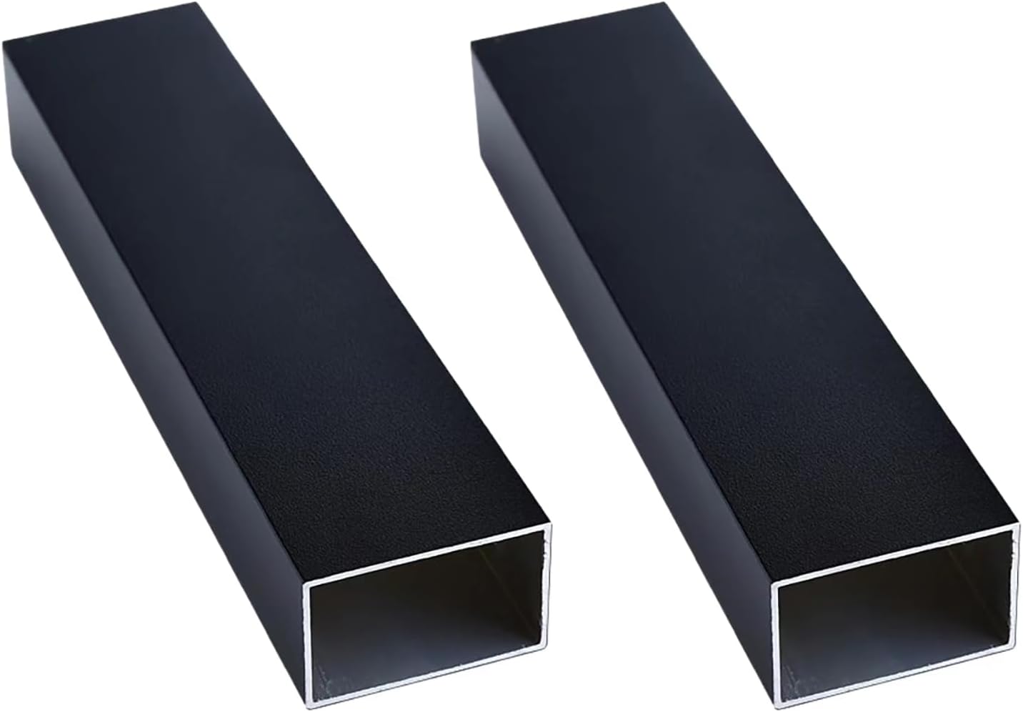 2Pcs Black Aluminum Rectangular Tubing 25mm x 50mm x 1000mm Long Wall Thickness 1mm, 2 Pack Aluminum Structural Rectangle Thin Tube 1 x 2 x 0.04 x 39.37" inch (Appr) Black Color