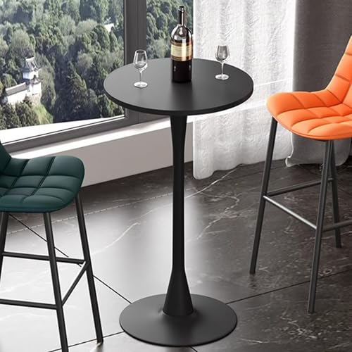 Moderna mesa de pub con base de metal resistente y parte superior de MDF, ideal para cocina, comedor, bistró y cóctel