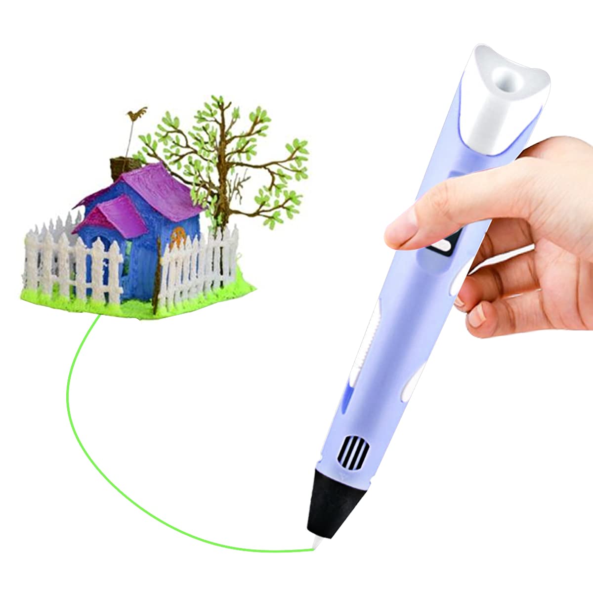 3D Printing Pen,3D Drawing Pen with LCD Screen,3D Doodler Pen Creative DIY Gift,Best Gifts for Kids,Adults,Holiday,Christmas DIY Gifts to Inspire Kids Teens Creativity-Purple