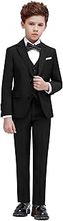 Boys Suit Set with Suspenders, Suit with 3 Versions-Regular, Slim and Husky