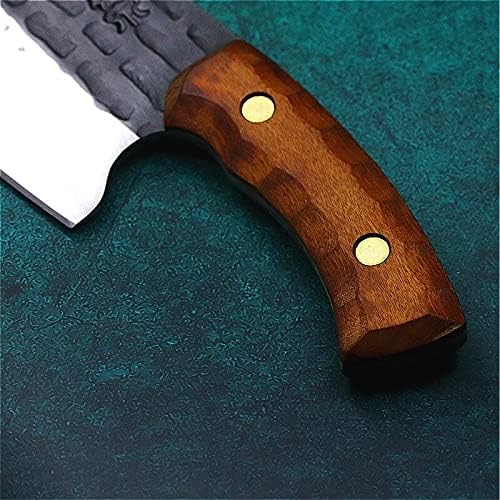 Meat Cleaver,Butcher knife Longquan manual eye grinding sharp bone chopper Household bone knife manual forging kitchen knife professional bone cleaver (Color : G-cd8)