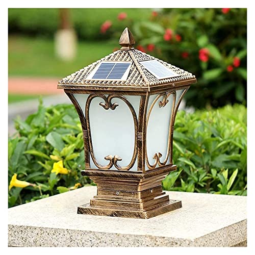 Lampe de poteau européenne en alliage d'aluminium et verre