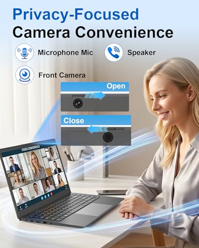 Image of Laptop Computer, 16GB RAM 512GB SSD, Pentium 6500Y Processor (Up to 3.4GHz), 14'' 1080P FHD IPS Display, 5000mAh Battery, WIFI5, BT5.0, Laptops for Students & Business