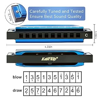 East top Harmonica diatonique en Do 10 Trous, Harmonica Blues Diatonique, T003 Instrument pour Adultes, étudiants… - Les Beatles, Paul McCartney, John Lennon, RIngo Starr, George Harrison East top Harmonica diatonique en Do 10 Trous, Harmonica Blues Diatonique, T003 Instrument pour Adultes, étudiants… – Image 4