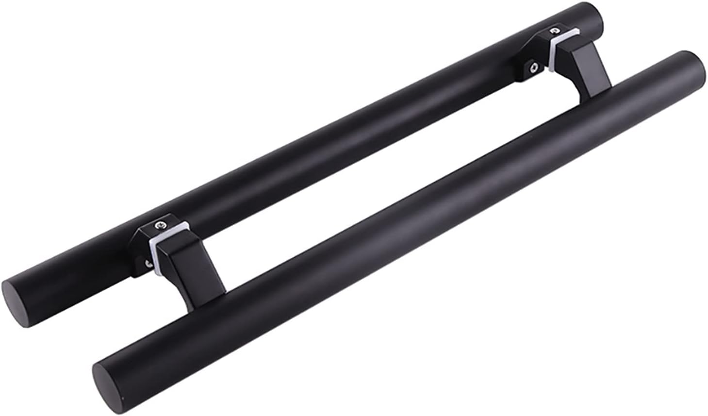 Gate Hardware Door Push-Pull Handle, Black Stainless Steel Round Tube Handle Office Glass Door Handle Metal 6 Sizes (Size : 1000×700mm)