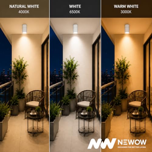 Image of NW 7W Glider SF Moveable White with Black Aluminium 360 Degree Adjustable Cylindrical Shape LED Surface Light | COB Light | Wall Light | Spot Light | Light Color- Warm White (Pack of 1)