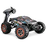 Hosim grande taille 1:10 échelle haute vitesse 46 km / h 4 roues motrices 2,4 GHz camion de télécommande 9125, voiture télécommandée hors route RC Monster Truck électronique R / C RTR Hobby Grade Cross-Country Car (bleu)