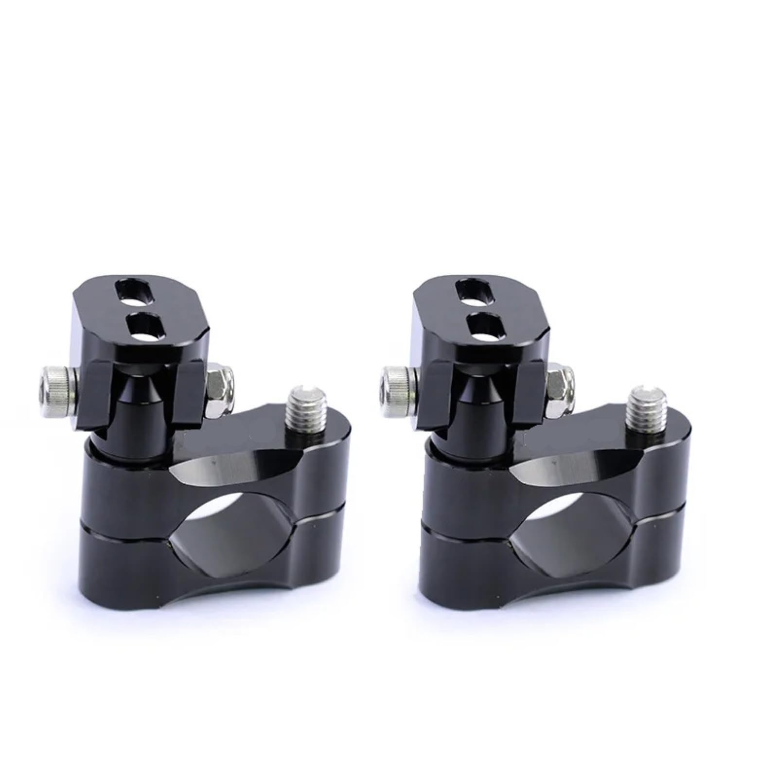 Headlight Bracket Mount Universal Motorcycle Spotlight Mount Bracket Bumper Modified Headlight Stand Clip Clamp Flashing Light Support(26-32mm Black 1Pair)