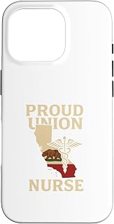 Proud Union Nurse California Flag RN Labor Rights Design Case for iPhone 16 Pro