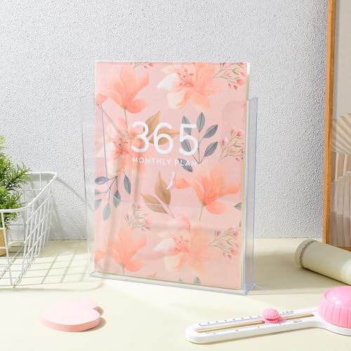 Organizador de pared acrílico para revistas en salones de espera y oficinas modernas 6