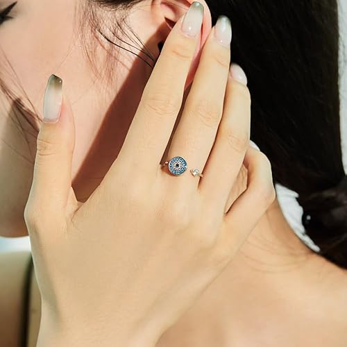 Miniatura 122 de 925 Sterling Silver Ring Minimalist Adjustable Rings Band Handmade Rings for Women Girls