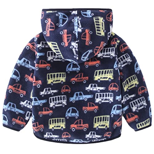 Bigorsmall Toddler Baby Fleece Jacket Hooded For 2 Years Kids Boys Girls Autumn Winter Long Sleeve Children Coat Thick Warm Outerwear 2T Blue #TOP2
