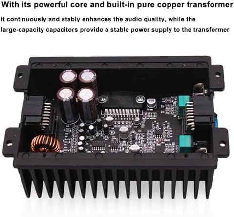 Aramox 4 Channel Car Amplifier, 80Wx4 Power Amplifier with Pure Copper Transformer for Enhanced Audio, Plug and Play Connection, Compatible with Most Car