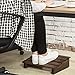 MyGift 15-Inch Burnt Wood Ergonomic Under-Desk Tilted Footrest for Home and Office