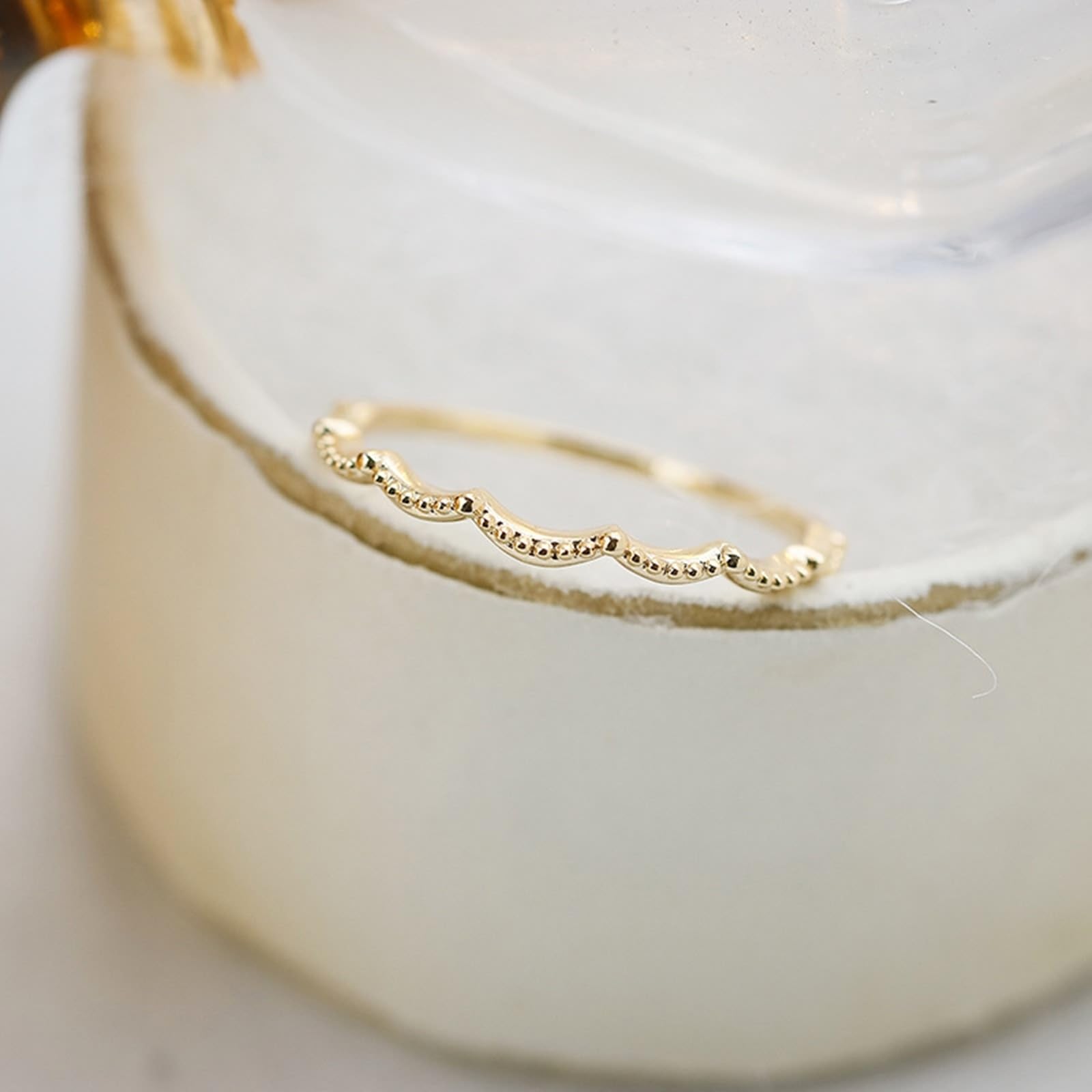 Anello solitario in vero oro 9 K/14 K/18 K, forma filigranata