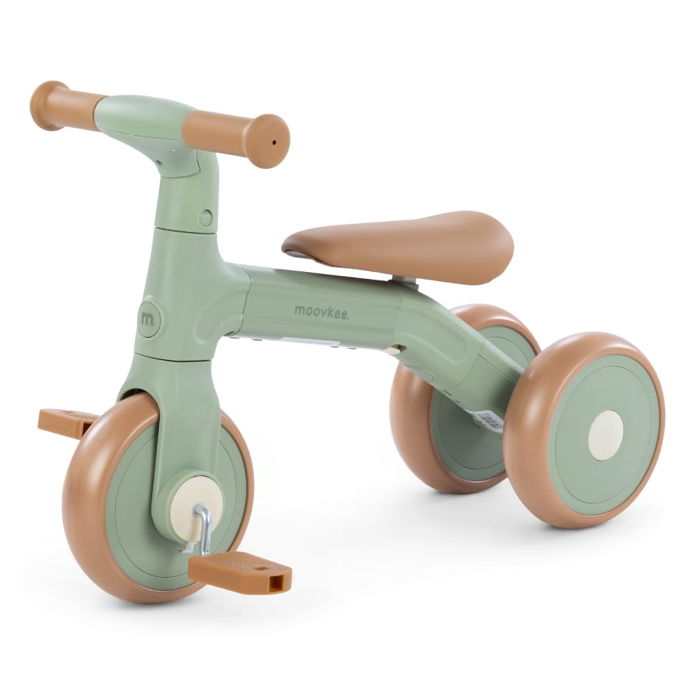 3-in-1 Laufrad ab 1 Jahr – Dreirad Todi Mint Fördert Gleichgewicht & Motorik - Kinder Laufrad Mit Pedalen, Höhenverstellbarer Sattel, Ultraleicht