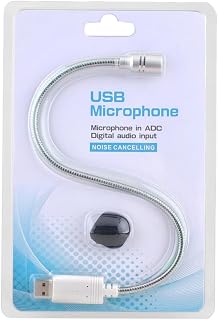 OUNONA Compact, Portable Design USB Microphone with Aluminum Alloy Body and Sponge Cover for Gaming and Live-Streaming for Home and Desktop Recording