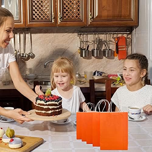 Miniatura 6 de ysmile Bolsa de regalo de 12 ct con asa de papel Goodie Present Kraft Bolsa a granel para dulces de recuerdo de fiesta a granel 8.2x5.9x3.1 de