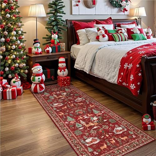 Tapis de Noël lavable pour éviter les glissades dans la cuisine