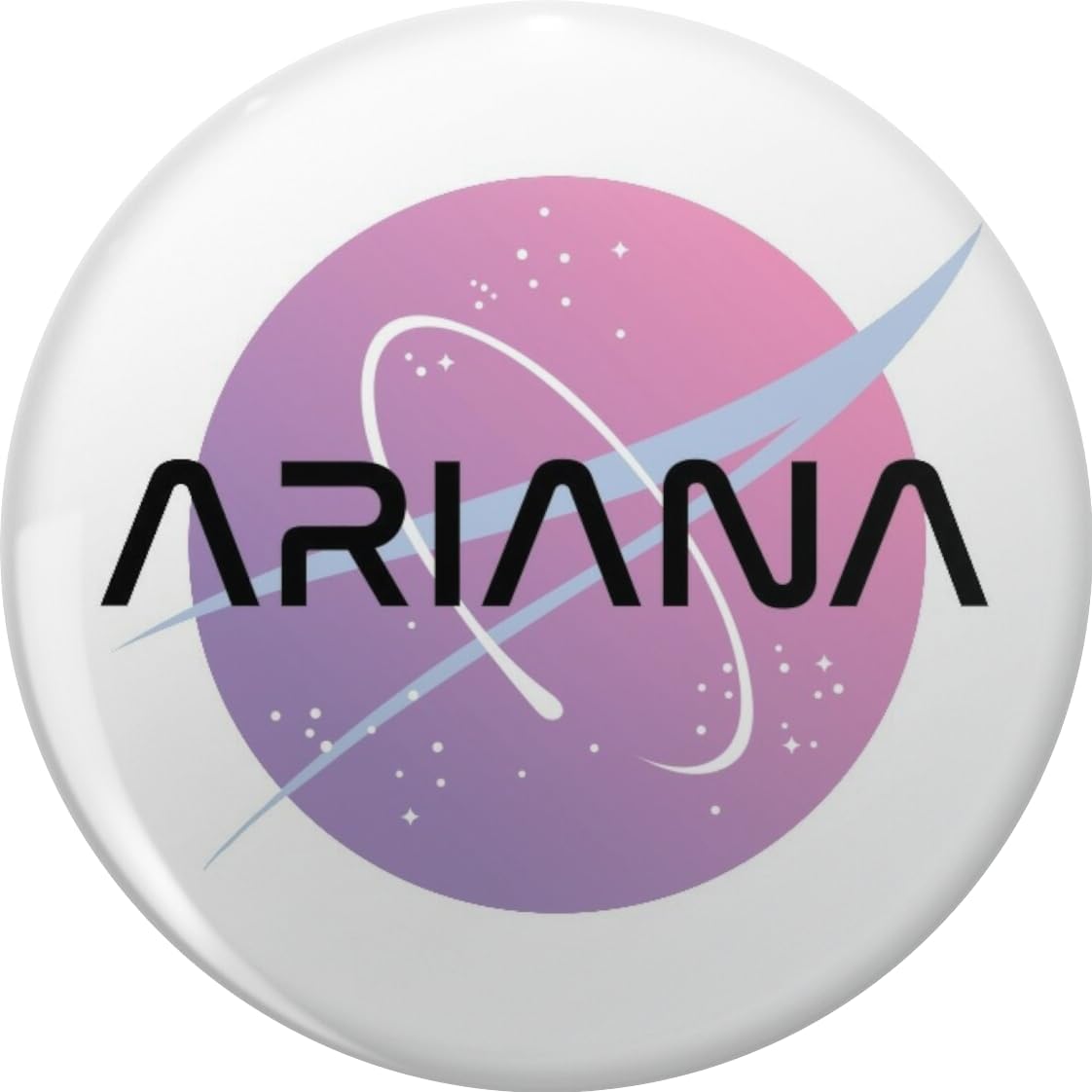 Ariana Name Space Agency Astronaut Logo Personalized Gift Lapel Pin Brooch Badge for Backpack Hat Jacket | Unique Novelty Gift Idea 0.75"