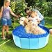 MAIROX Hunde Pool, Hunde Planschbecken, Faltbarer Pool für Hund und Katze, Hundebadewanne, Hundepool Klein, Hundepool fur Große Hunde, Bademuschel für Hunde mit Wasserablassventil (60 x 20 cm)