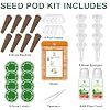 Lavender Seed Pod Kit, 8 Pod Kit (Include Seed Lavender/Chamomile/Holy Basil/Borage/Calendula/Mint) Fresh Tea Seed Pod Kit Compatible with Hydroponics