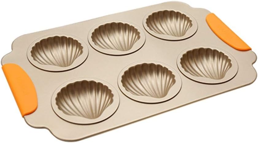 Bakeware, Home 6 Holes Oven Creative Baking Dish Golden Not Sticky Cake Mould (Color : B)