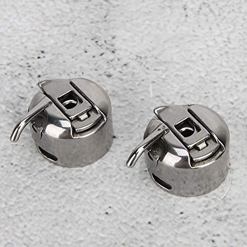 2Pcs Universal Sewing Machine Bobbin Case Shuttle Shell, Stainless Steel Bobbin Reverse Shuttle Hook Accessories, Household Machines Replacement Part for 15-88, 15k88, 15-90, 15-91