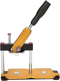 Fabricante de Insignias, Máquina rotativa de insignias DIY, máquina de insignias con cabezal móvil sin e for insignias, color amarillo, adecuada for niños y amigos