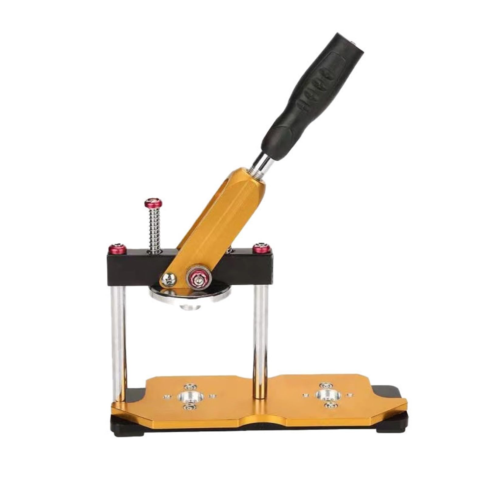 Machine à badges rotative jaune sans moule avec tête secouée bricola - 7