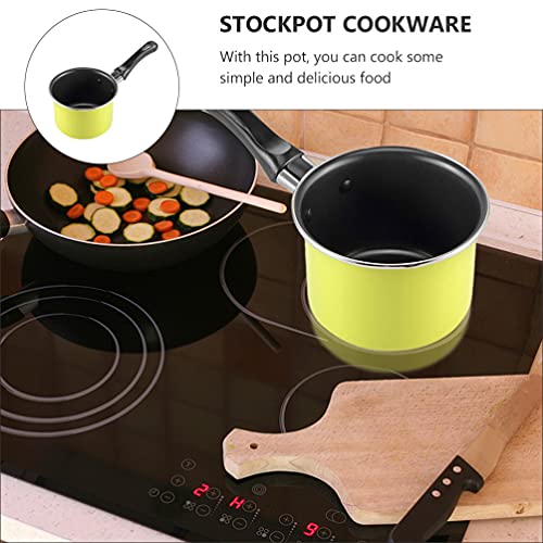 HEMOTON Panela antiaderente de cozinha de aço carbono panela de sopa antiaderente, mini caçarola de