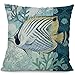 YZMY Zierkissenbezüge Dekorativer Kissenbezug Leinen 18"Blue Marine Style Octopus Matrosen Kissenbezug Sofa Dekorative Meeresschildkröte Werfen Kissenbezug-450 Mm * 450 Mm_17