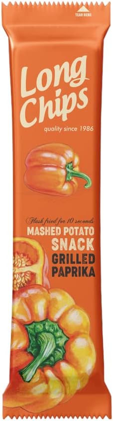 Long Chips Grilled Paprika Mashed Potato Snack, 2.65 oz ℮ 75 g