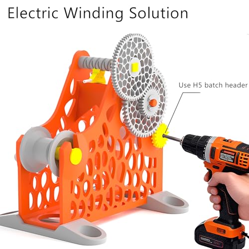 Decumeby 3D Printer Filament Respooler, Hand Cranked 1kg Filament Spool Rewinder with Handle, Detachable Modular Design, for 3D Printing Enthusiasts